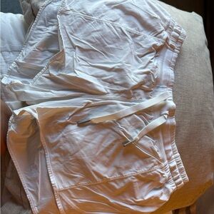Lululemon Athletica White Elastic Shorts